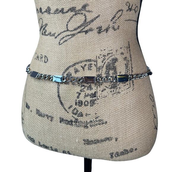 Silver Chainlink Adjustable Fashion Belt Size OS - Picture 1 of 4